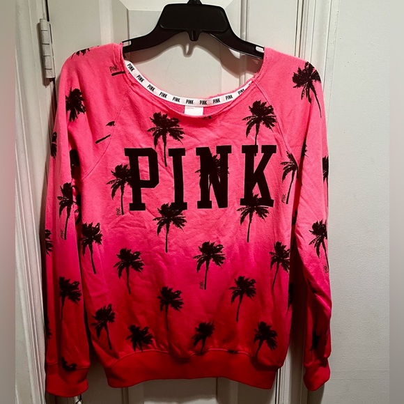 PINK VS Rare Ombré palm tree 🌴 themed sweatshirt - Picture 2 of 11